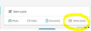 Write an article on LinkedIn